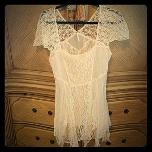 Cream lace tunic